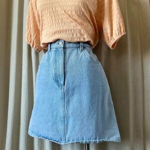 Vintage Jean Skirt fit and flare